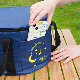 锅套收纳袋饭煲保温包炊具防撞包户外保暖套超大圆形桶手提袋定制