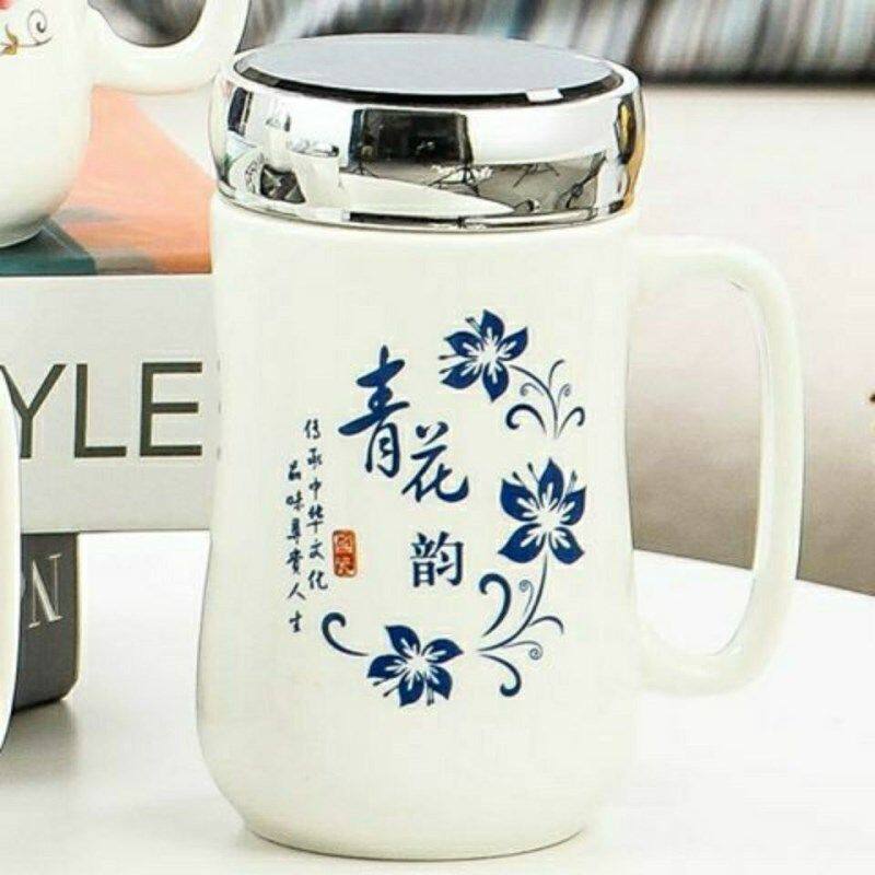 创意陶瓷马克杯带盖男女陶瓷杯子家用学生情侣牛奶咖啡杯大容量