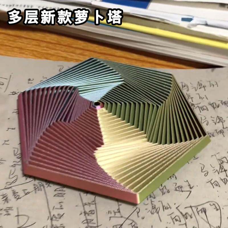 网红3d打印萝卜饼解压螺旋八角星罗卜布罗伯他塔玩具正版抖音同款