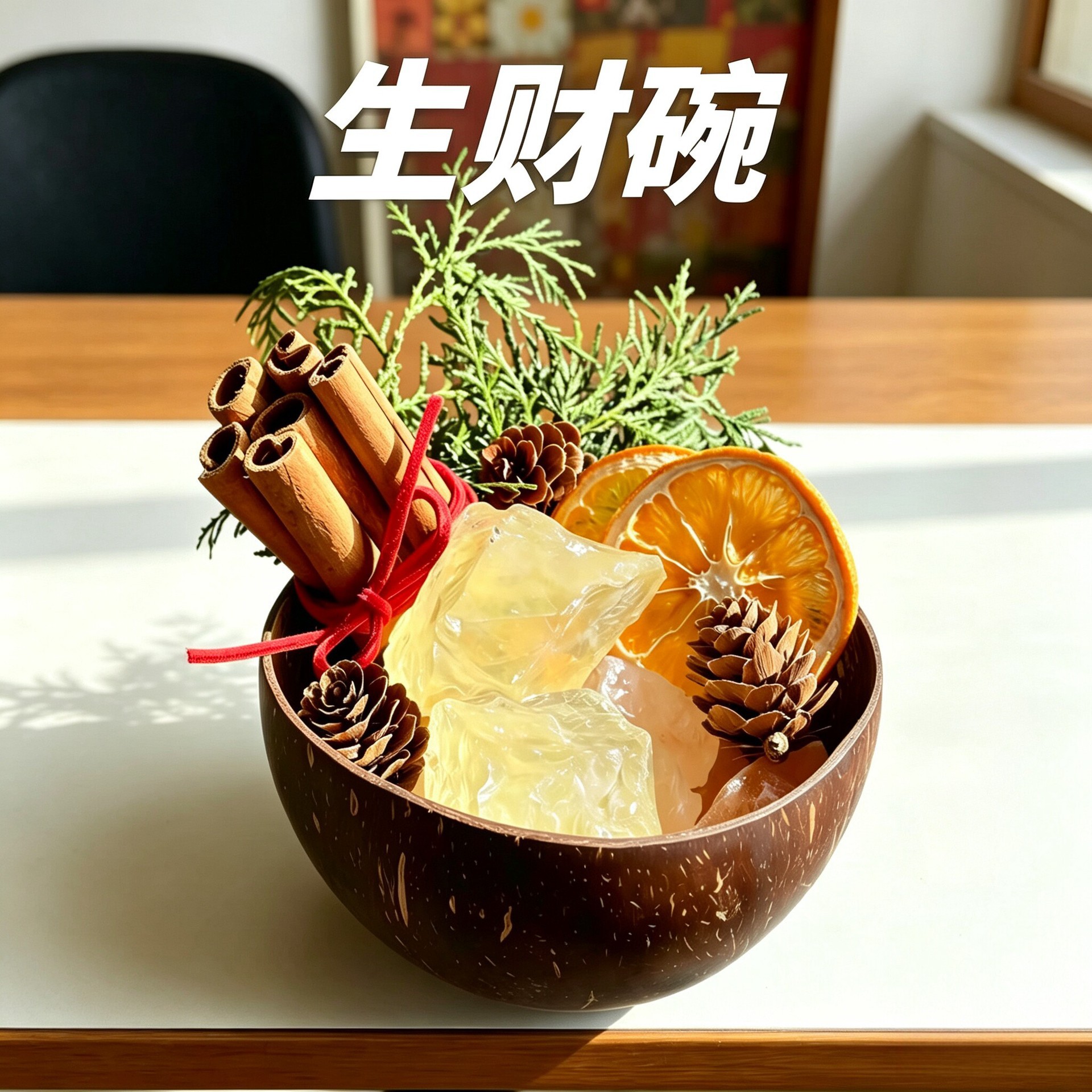 天然水晶消磁碗椰子碗 水晶原石水晶摆件 香薰石扩香石吸金招财碗