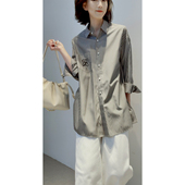 色织条纹 立体刺绣 龟背廓形 26春 衬衫 云柔感 万搭 抗皱王