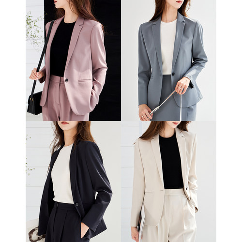 通勤刚需【日本塬产/舒弹/抗皱/垂顺/易打理】显瘦西装