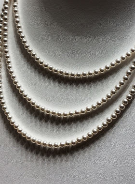 4mm施华洛世奇珍珠多戴叠戴项链长链