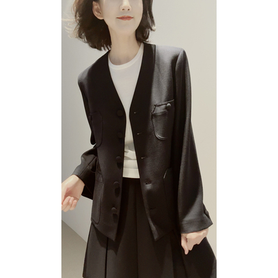 精纺羊毛含弹/斜纹花呢外套