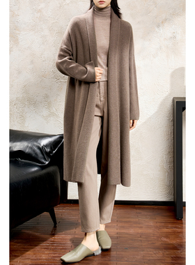 戎美【ZZ0911769】高端鼎及羊毛静奢老钱长款重工开衫外套