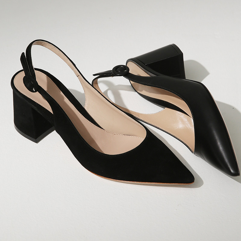 【SH0401410】爆款时髦精英款Slingback 知性气质双版本高跟鞋