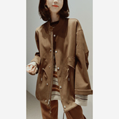 风宽松休闲山系廓形外套风衣 甄选天丝棉工装 戎美 城市轻行