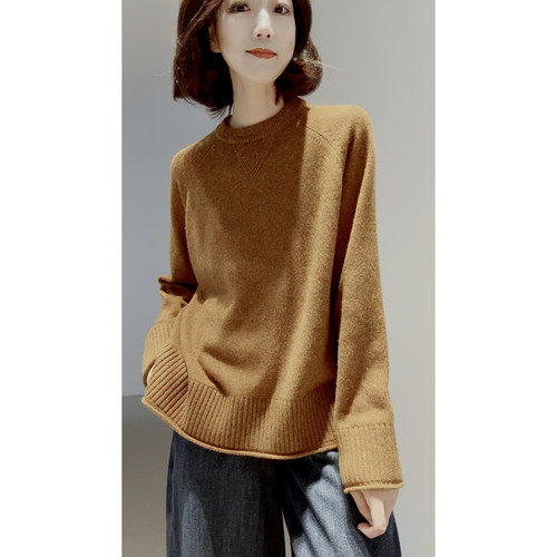 *禾同款康100羊绒高克重针织套衫