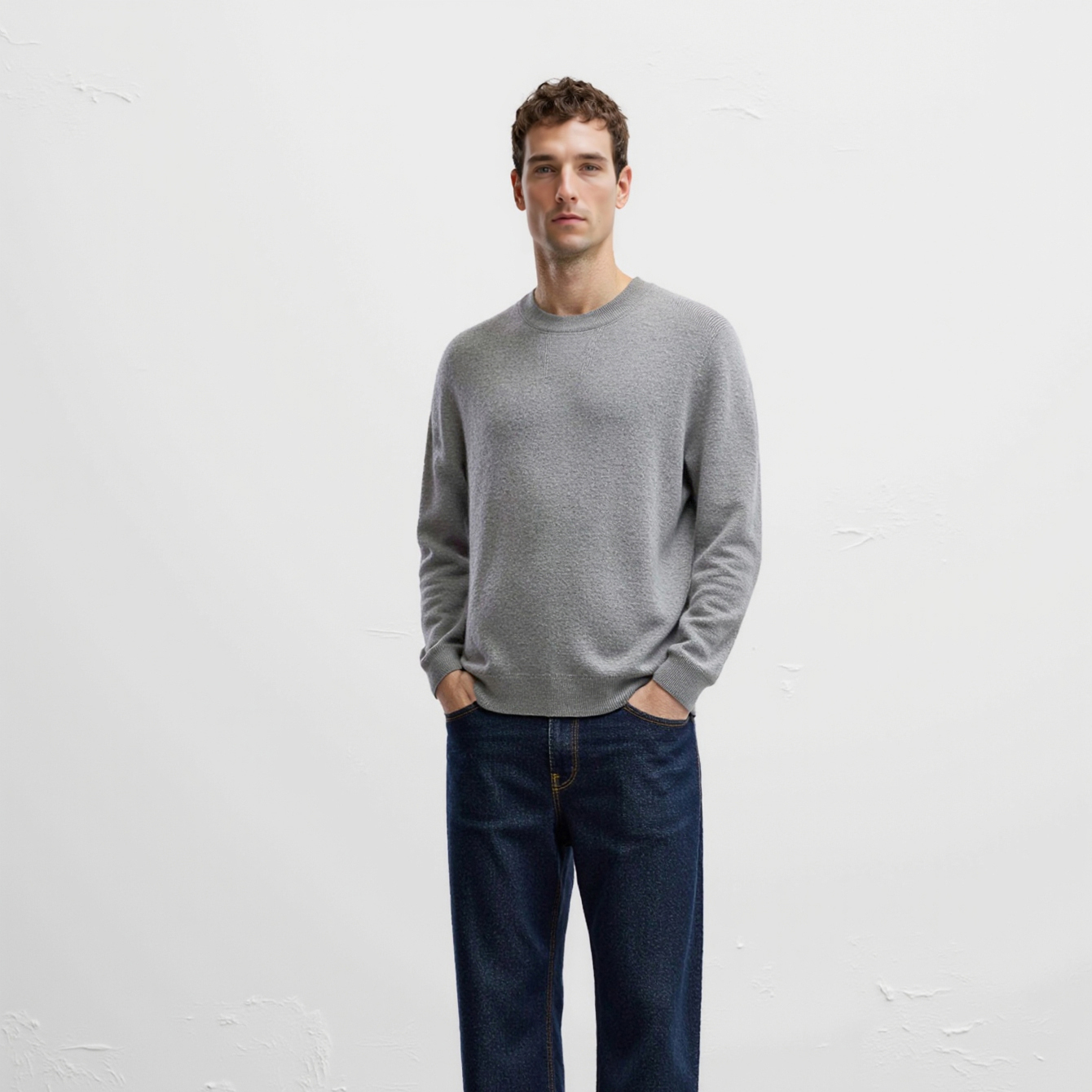 意大利进口cariaggi全羊绒男针织