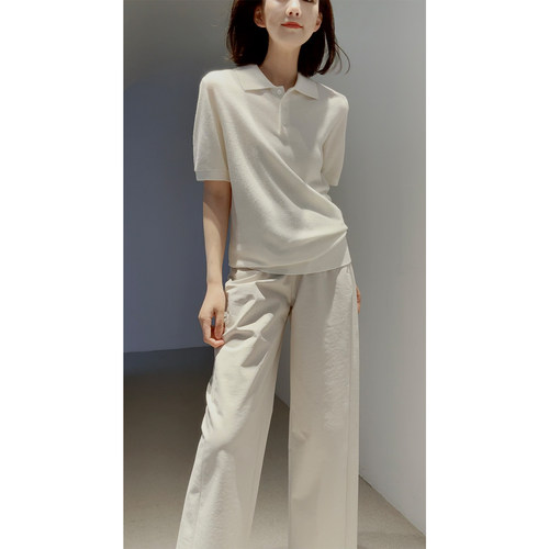 柔垂透气立体羊毛棉珠地Polo短袖