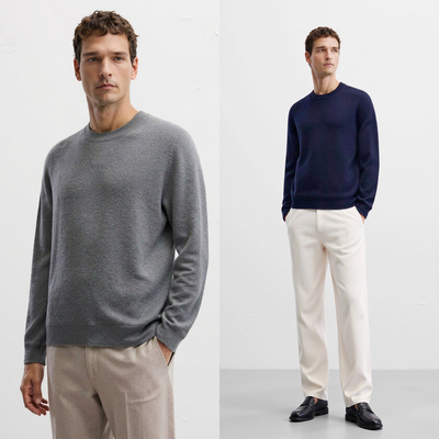 意大利进口cariaggi全羊绒男针织