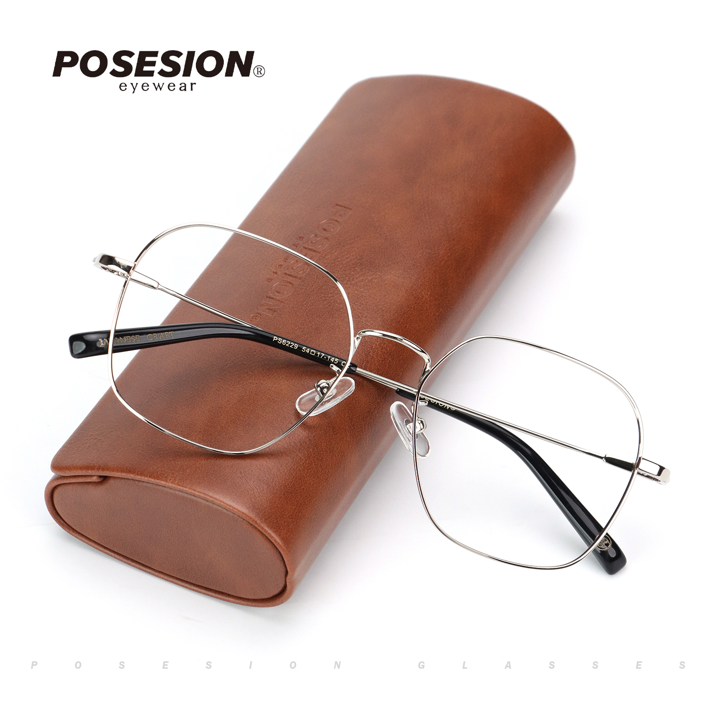 Posesion眼镜框金属韩版素女潮