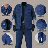 Летний джинсовый износостойкий хлопковый комбинезон, защита от ожогов