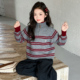 女童秋冬加厚毛衣2025新款 中大童女孩打底上衣 儿童洋气时髦针织衫