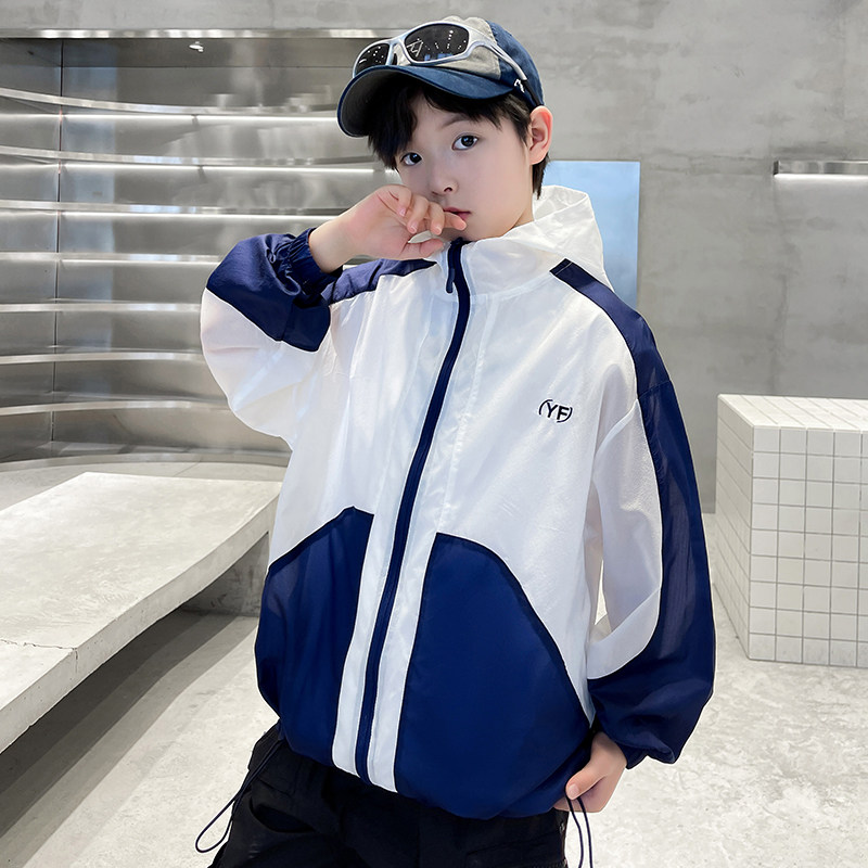 男童夏装薄款防晒衣服外套2026新款夏季中大儿童冰丝轻薄空调衫潮