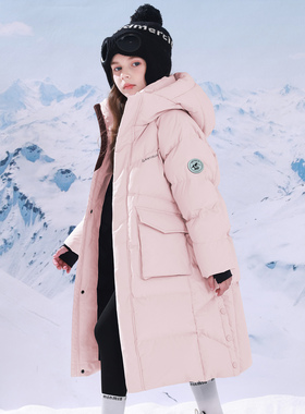 女童冬装羽绒棉衣2025新款中大儿童长款过膝棉服女孩加厚保暖棉袄