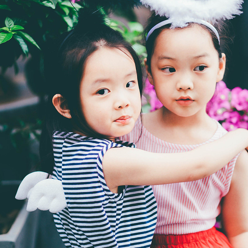 夏季儿童纯棉无袖天使翅膀背心