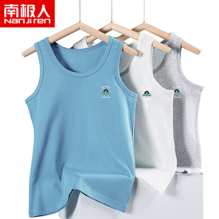 男童纯棉背心中大童全棉打底无袖 薄 T恤儿童工字小背心青少年夏季