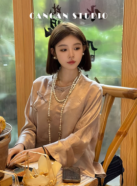 CANCAN STUDIO【清川】新中式原创设计时尚休闲上衣G334001