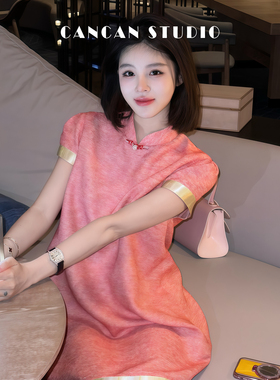 CANCAN STUDIO【红茉莉】新中式原创设计春夏小香风裙子G77596