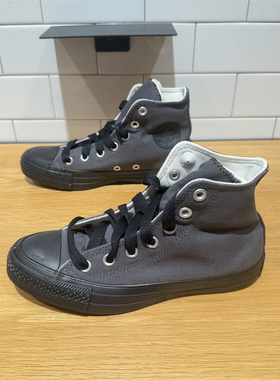 CONVERSE匡威All Star男女厚鞋舌复古黑灰高帮休闲帆布鞋 A10511C