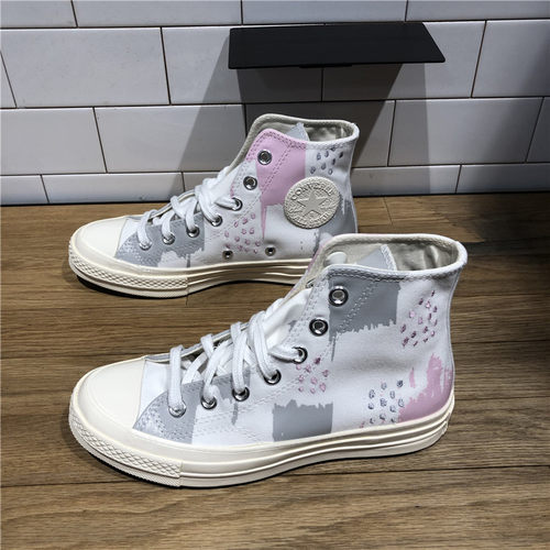 Converse/匡威女高帮刺绣帆布鞋