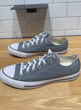 CONVERSE匡威 All Star灰绿低帮男女休闲鞋复古透气帆布鞋A15958C