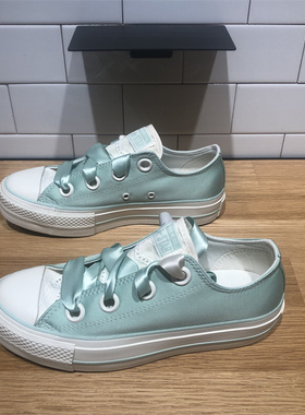 Converse匡威All Star Lift绸缎面女子厚底松糕增高帆布鞋A10300C