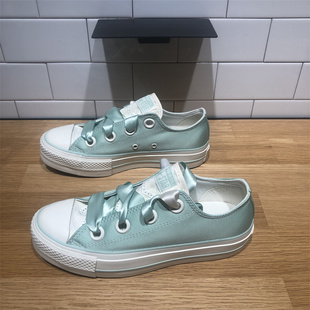 A10300C Lift绸缎面女子厚底松糕增高帆布鞋 Converse匡威All Star