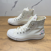 CONVERSE匡威 A13541C 1970S蕾丝花边刺绣男女高帮休闲复古帆布鞋