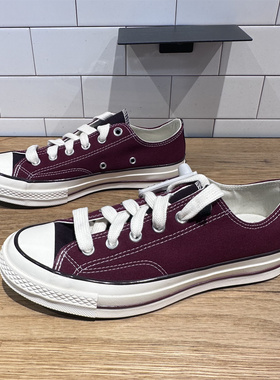 CONVERSE匡威 秋冬新品1970S圣诞深酒红色男女低帮帆布鞋 A17907C