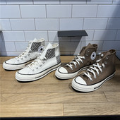 A03279C 帆布鞋 Converse匡威1970s新款 复古格纹编织拼接高帮男女款