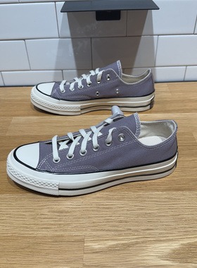 CONVERSE匡威1970S灰紫色男女低帮休闲百搭复古透气帆布鞋A10529C