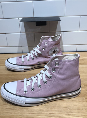 CONVERSE匡威新款All Star浅紫色男女高帮休闲透气帆布鞋 A04542C