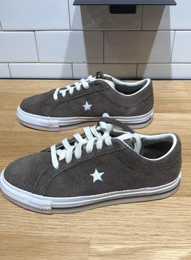 CONVERSE匡威One Star Pro棕灰色翻毛皮男女复古低帮板鞋 A03671C