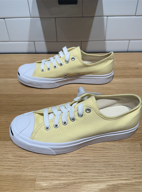 CONVERSE匡威 Jack Purcell开口笑淡黄色男女款低帮帆布鞋A11964C