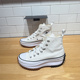CONVERSE匡威Run 166799C 增高帆布鞋 Star Hike男女高帮流星厚底鞋