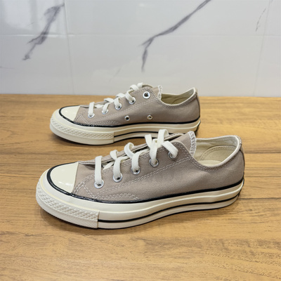 匡威灰浅咖啡色低帮男女帆布鞋