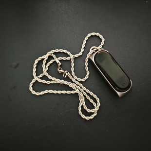 适用小米手环3 8表带配件自配项链14mm带金属壳可配手工