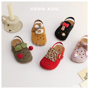 the cbc kids『洞洞勃肯』儿童复古真皮可爱休闲凉鞋男女童