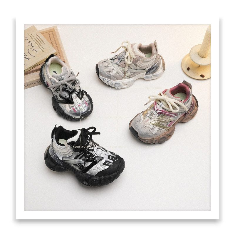 巴黎重工儿童老爹运动鞋春秋双网