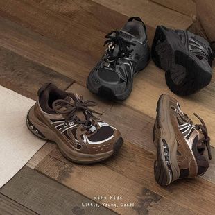 XSHX巴黎老爹｜男女童秋冬冰暖皮面魔术贴轻量防滑