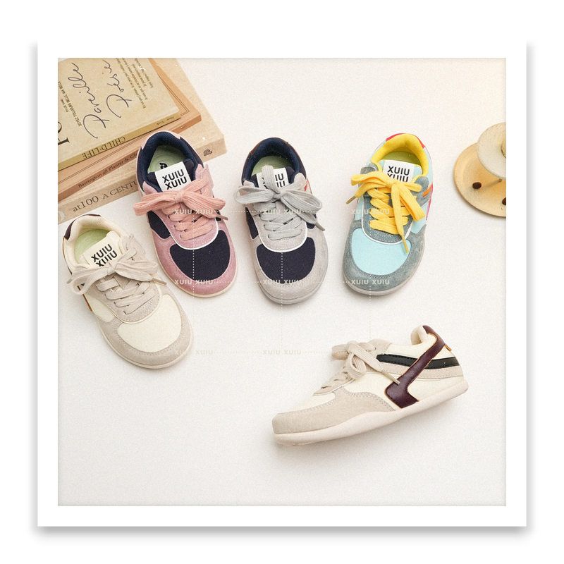 缪系复古高定儿童布板鞋慵懒防水