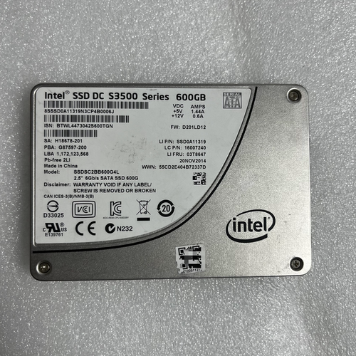 INTEL 英特尔S3500 600G SATA SSDSC2BB600G4 SSD企业级固态硬盘