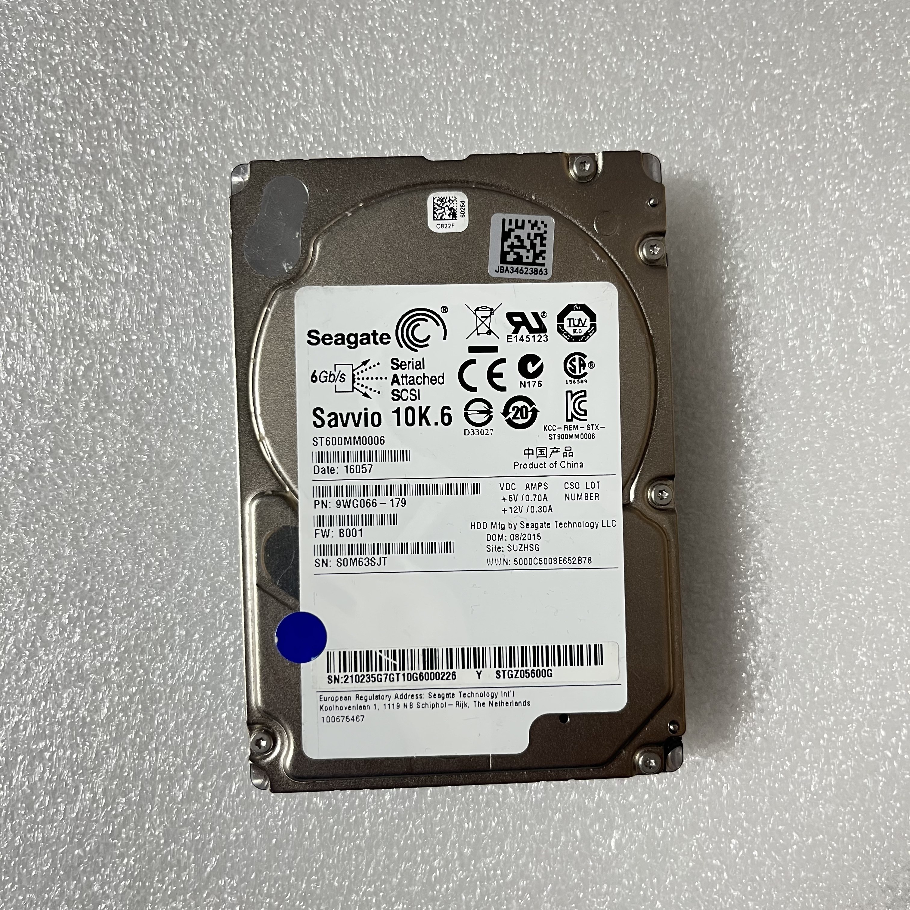 华为huawei HDD 0235G7GT 600G 10K SAS 2.5寸硬盘