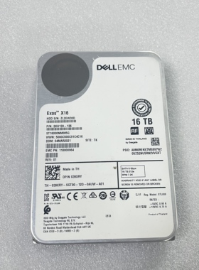 戴尔16T硬盘039XRY SATA EXOS X16企业盘DELL 16T ST16000NM005G