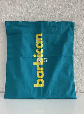 英国伦敦正品 Barbican巴比肯艺术中心字母帆布包 拼色撞色帆布袋