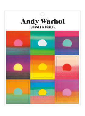 安迪沃霍尔金宝汤罐头日落冰箱贴 Galison 当代波普艺术磁贴装饰