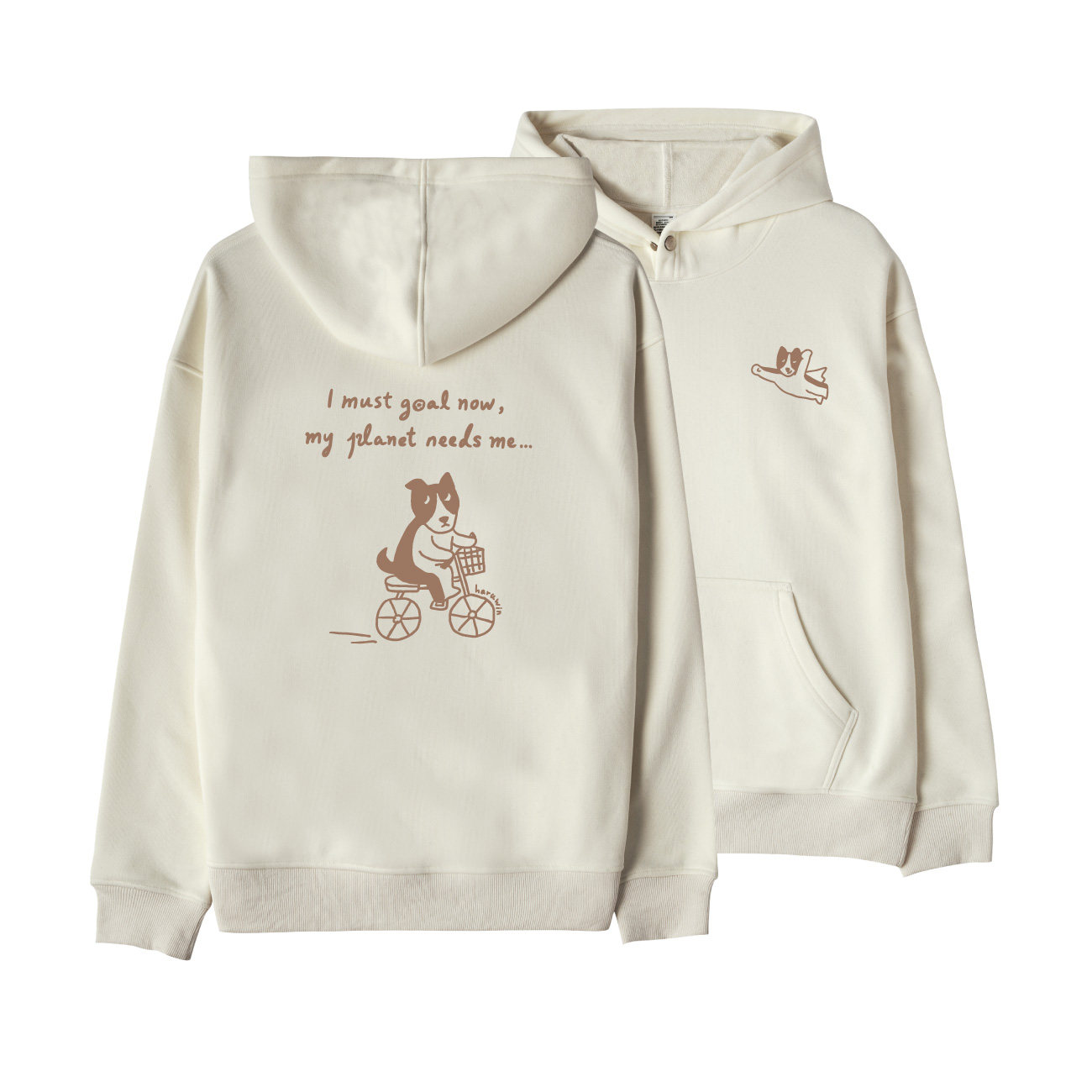 超人狗狗要进球卫衣帽衫