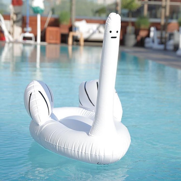 David Shrigley 荒谬鹅充气游泳圈 俏皮创意摆件坐垫礼物正版玩具